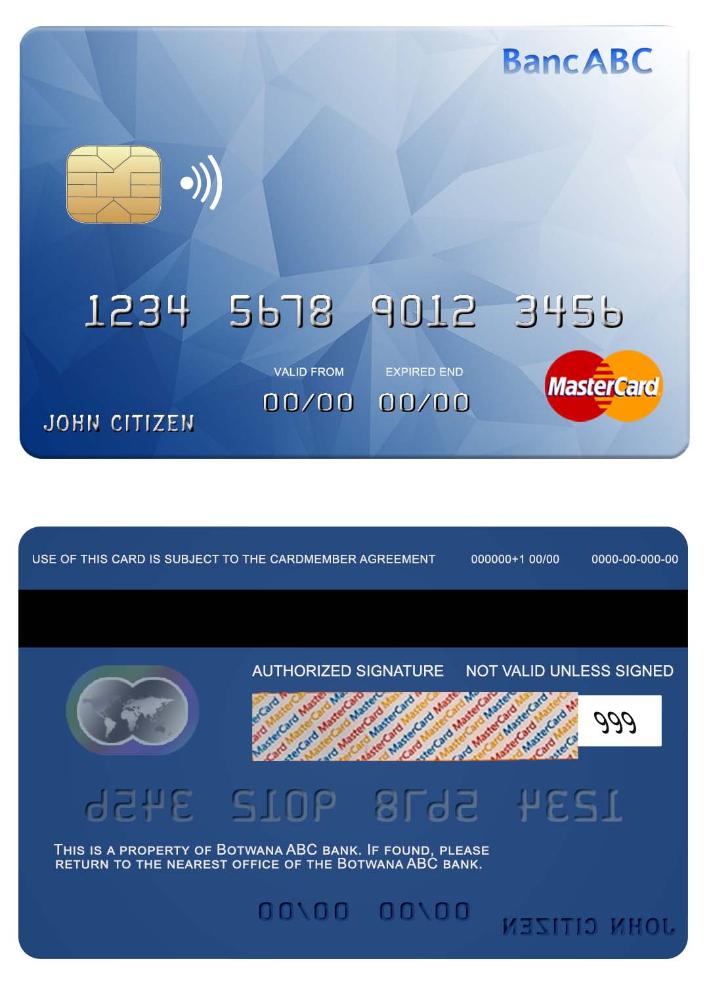 Bostwana  ABC bank mastercard